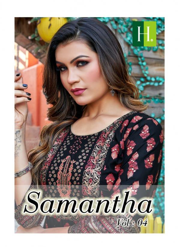 Hirwa Samantha Vol 4 Ethnic Long Rayon Anaraklai Kurti Collection